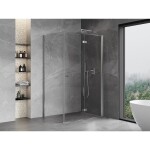 MEXEN/S - Mist-F sprchovací kút skladacie dvere pravá 85 x 70, transparent, chróm 8A6T-085-070-01-00-P