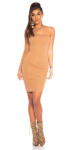 Sexy Bodycon One-Shoulder Dress BEIGE Einheitsgroesse