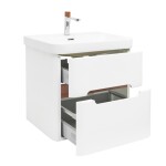 Kúpeľňová skrinka s umývadlom a batériou SAT Fusion 57,5x53x45 cm biela matná mat SATFUSION260WMWBA SATFUSION260WMWBA