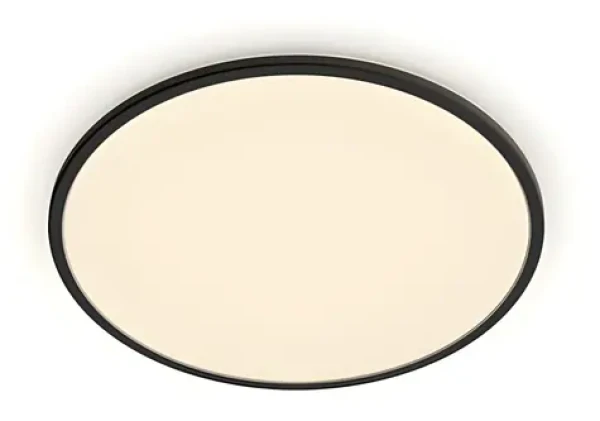 Philips SUPERSLIM CL550 čierna / Stropné LED svietidlo / O 43 cm / 22W / 2700K (929002666901)
