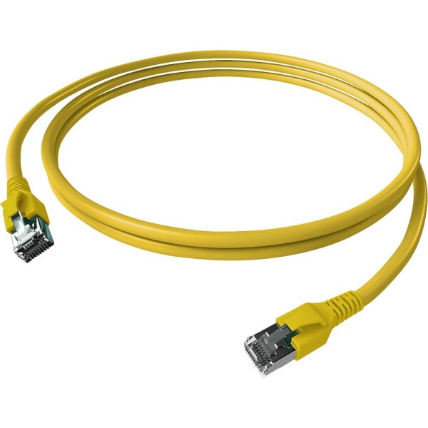 Easylan CP1KYBYBY0015 RJ45 sieťové káble, prepojovacie káble CAT 6A S/FTP 1.50 m žltá dvojžilový tienený, bez halogénov, samozhášavý 1 ks; CP1KYBYBY0015