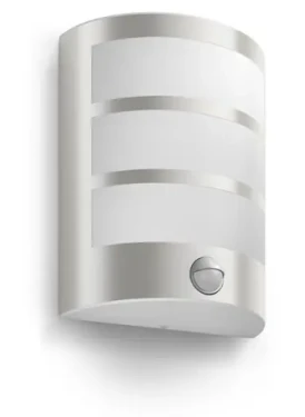 Philips Python IR 6W nerez / LED vonkajšie nástenné svietidlo s pohybovým čidlom / 600lm / 2700K / IP44 / vr. zdroje (915005197401)