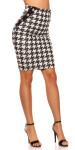 Sexy KouCla pencil skirt in houndstooth pattern blackwhite S