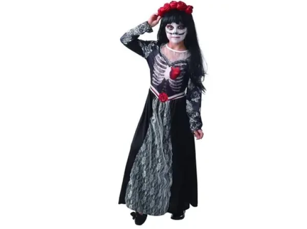 MaDe 09337 - Šaty na karneval - smrť, 120 - 130 cm