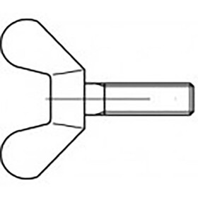 TOOLCRAFT TO-6854610 krídlová skrutka M12 70 mm DIN 316 temperovaná litina pozinkované 20 ks; TO-6854610