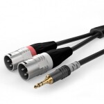 Sommer Cable HBA-3SM2-0300 audio káblový adaptér [1x XLR zástrčka 3pólová - 1x jack zástrčka 3,5 mm] 3.00 m čierna; HBA-3SM2-0300