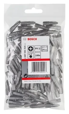 BOSCH 2607001514 / Skrutkovací bit extra tvrdý Extra-Hart / PH2 / 25 mm / 100 ks (2607001514)