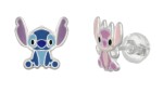 Disney Strieborné asymetrické náušnice Lilo & Stitch ES00088SL.CS