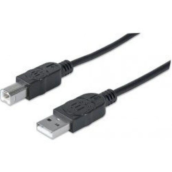 Manhattan Hi-Speed USB 2.0 Kábel AB MM 1m / čierny (306218-MA)