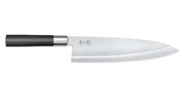 KAI Wasabi Black Deba 21 cm / Kuchynský nôž / jednostranné brúsenie / nehrdzavejúca oceľ 6A/1K6 / 58 HRC (KAI WA6721D)