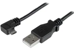 StarTech USB-A - Micro-USB A černá / Nabíjecí a datový kabel / Úhlový konektor / 0,5 m / 480 Mbps (USBAUB50CMRA)