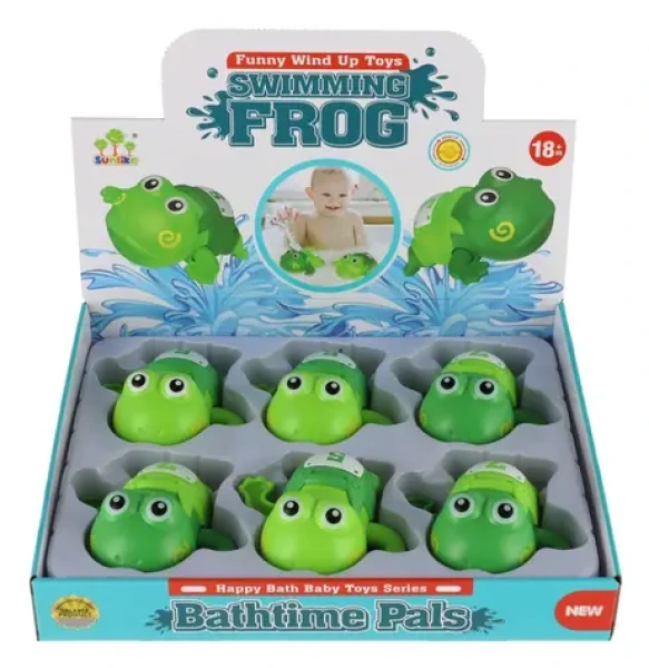 TEDDIES Naťahovacia žaba do vane