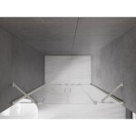 MEXEN/S - Velar Duo posuvné sprchové dvere 140, transparent, nikel kartáčovaný 871-140-000-02-97