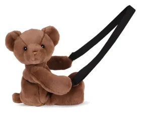 DÚDOU Plyšová taška cez rameno Medvedík hnedý / 30 cm / od 2 rokov (DC4380)