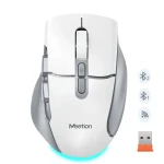 Meetion BTM001 bielo-šedá / Bezdrôtová myš / 2400 DPI / 2,4GHz / Bluetooth / 7 tlačidiel (BTM001)