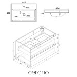 CERANO - Kúpeľňová skrinka Carole - keramické umývadlo Viano - biela matná - 81,2x62,6x46,5 CER-031136