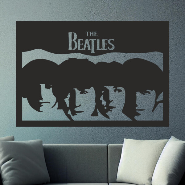 Veselá Stena Samolepka The Beatles Farba: černá, Veľkosť: 40 x 28 cm