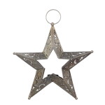 Chic Antique Závesný kovový svietnik Star Antique Brass 28,5 cm