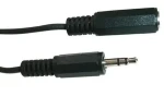 Schwaiger čierna / Predlžovací kábel / Jack 3,5 mm (M) - Jack 3,5 mm (F) / 5 m (KHA4036533)
