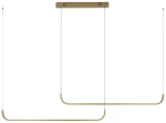 Immax NEO PATTINI SMART zlatá / Závesné svietidlo dvojité / 160-280cm / 53W / 3640lm / Zigbee 3.0 TUYA (07228L)