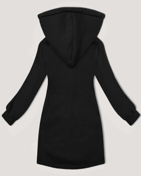 Čierna dámska dlhá mikina so stojačikom a kapucňou LHD (AMG-178) odstíny černé M (38)