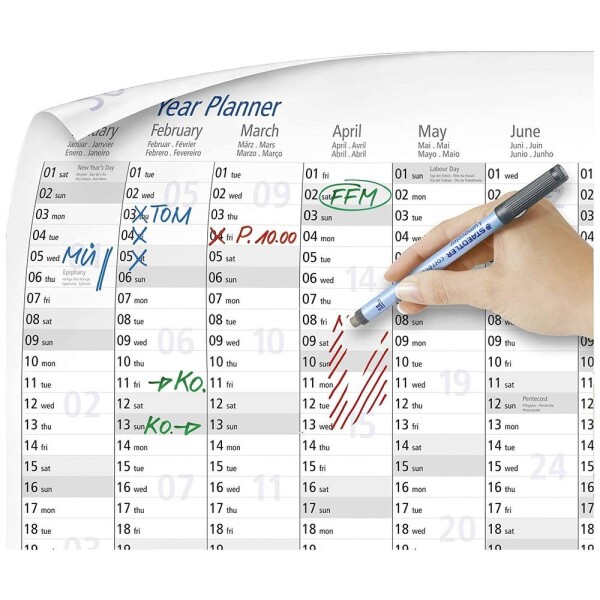 Staedtler nástenný kalendár 641 YP-1DE 641 YP-1DE 14 mesiacov / 1 strana 1 ks; 641 YP-1DE