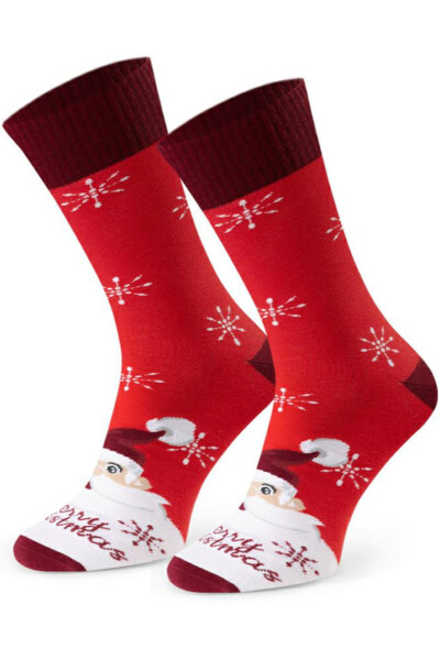 PÁNSKE VIANOČNÉ PONOŽKY 136 Červená 44-46