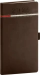 NOTIQUE Vreckový diár Tomy 2026 hnedo-červený / 9 x 15.5 cm (PGD-KAPTO-6566)