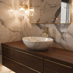 REA - UMÝVADLO NA DOSKU SOFIA AIAX Marmuri REA-U6597