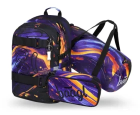 BAAGL SET 3 Skate Vibe: batoh, peračník, športová taška GRS (A-36165)