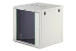 Digitus Dynamic sivá / Nástenný rozvádzač / 19" / 12U / 607x600x600 mm / sklenené dvere (DN-37110)