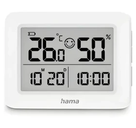 HAMA Lefkada biela / Teplomer a vlhkomer / Digitálny / Vnútorný / s budíkom (222231)