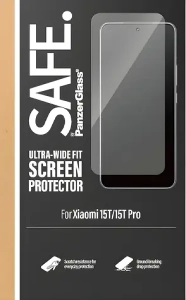 PanzerGlass SAFE čierna / Tvrdené sklo / UWF / pre XIAOMI 15T/15T Pro / plne nalepovacie (SA71742)