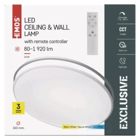 Emos Prisadené LED svietidlo ZM5165 / kruh / 24 W / teplá-studená biela / stmievateľné / diaľkový ovládač / IP20 (1539084002)