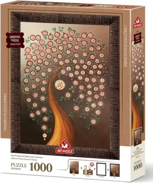 ART PUZZLE 5661 Puzzle s rámom a lepidlom 3v1 99 mien Alaha