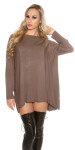 Trendy KouCla oversize sweater with mesh Cross Einheitsgroesse