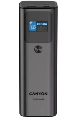 Canyon CNE-CPB2010DG sivá / Powerbanka / 27000mAh / PD 140W / 2x USB-C / 1x USB-A (CNE-CPB2010DG)