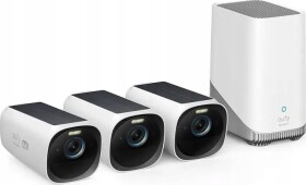 Canyon eufyCam S330 (eufyCam 3) - Videoserver + Kamera(s) - drahtlos (Wi-Fi) - 3 Kamera(s) - CMOS - Schwarz, weiss