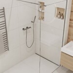 Sprchová zástena Walk-in 110 cm SAT vo farbe profilu PVD Gun metal SATBWI110PRGM SATBWI110PRGM