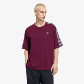 Tričko adidas Adicolor 3-stripes Oversized Tee Maroon M