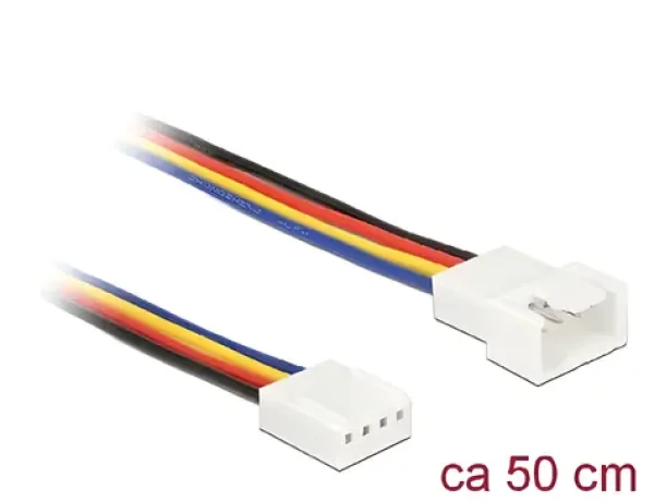 DeLock / Predlžovací kábel PWM pre ventilátor / 4-pin / 0,5 m (85362)