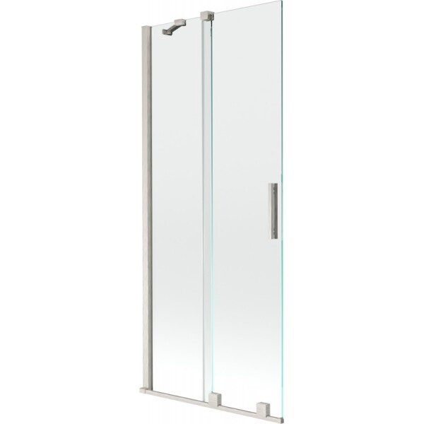 MEXEN/S - Velár dvojkrídlová posuvná vaňová zástena 85 x 150, transparent, nikel kartáčovaný 896-085-000-01-97