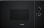 Siemens Siemens iQ300 BF520LMA1, Built-in, Solo microwave, 20 L, 800 W, Rotary, Black