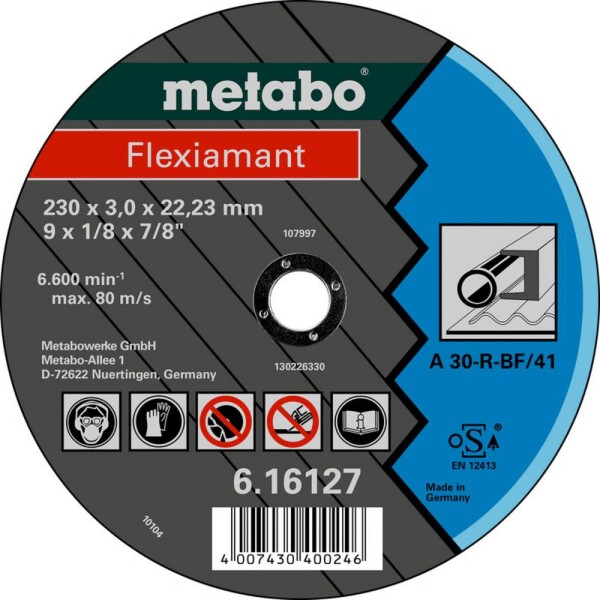 Metabo 616310000 rezný kotúč lomený 125 mm 25 ks kov; 616310000