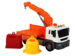Mamido Smerná auto so žeriavom, frikčný pohon, zvuky, oranžová 1:16