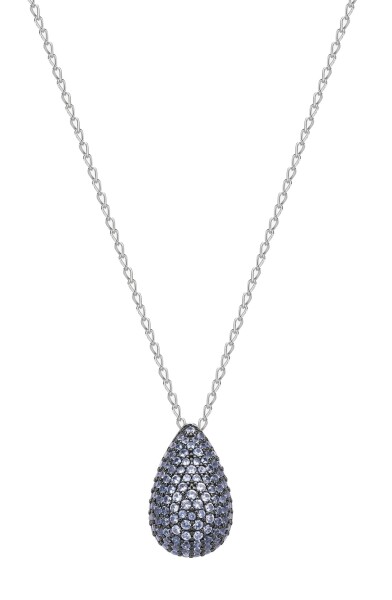 Brosway Strieborný náhrdelník Tear Drop Cloud Light Blue Fancy FCL114