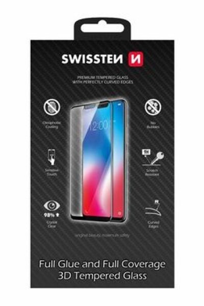 SWISSTEN Ultra Durable 3D FULL GLUE Glass pre XIAOMI REDMI NOTE 8T čierna (64701842)