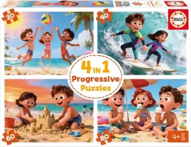 Educa Puzzle Pláž 4v1