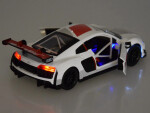 Mamido Audi R8 LMS športový model kovového auta, mierka 1:32, zvuky, svetlá