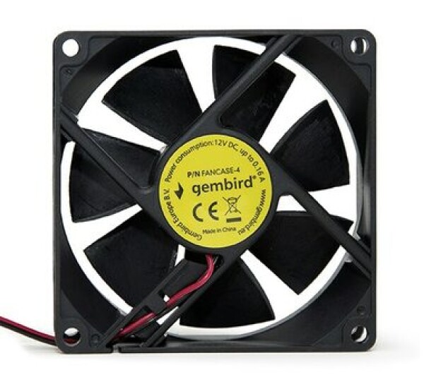 Gembird FANCASE-4 ventilátor 80 mm / 80x80x25 mm / 2800 RPM / 32.5CFM / 30.4dB / 4 pin (FANCASE-4)